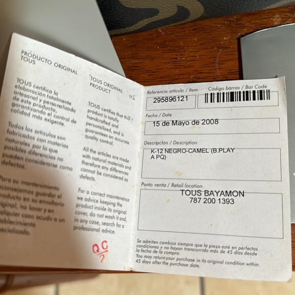 Original Tous Classic Leather Tote Bag with Certificate of Authenticity - Picture 13 of 13